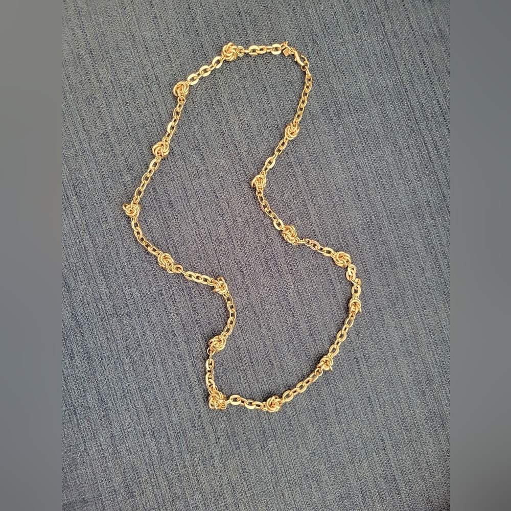 36" Gold-plated knotted necklace